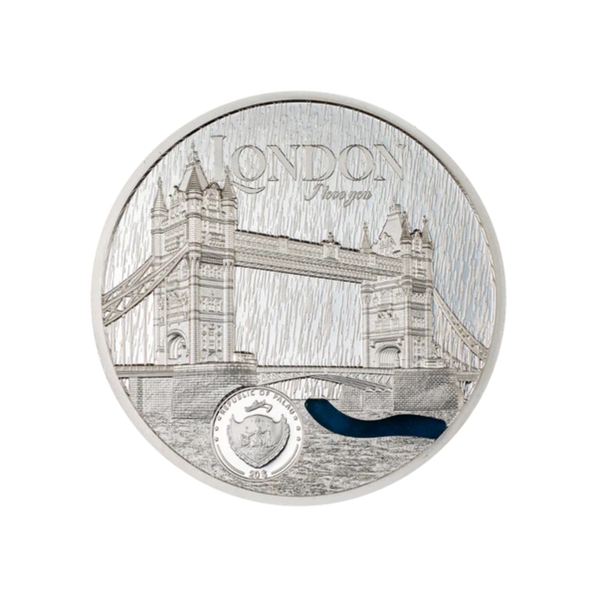 Picture of 2023 Palau London Tiffany Art Metropolis 3 Oz Silver Coin - 30222