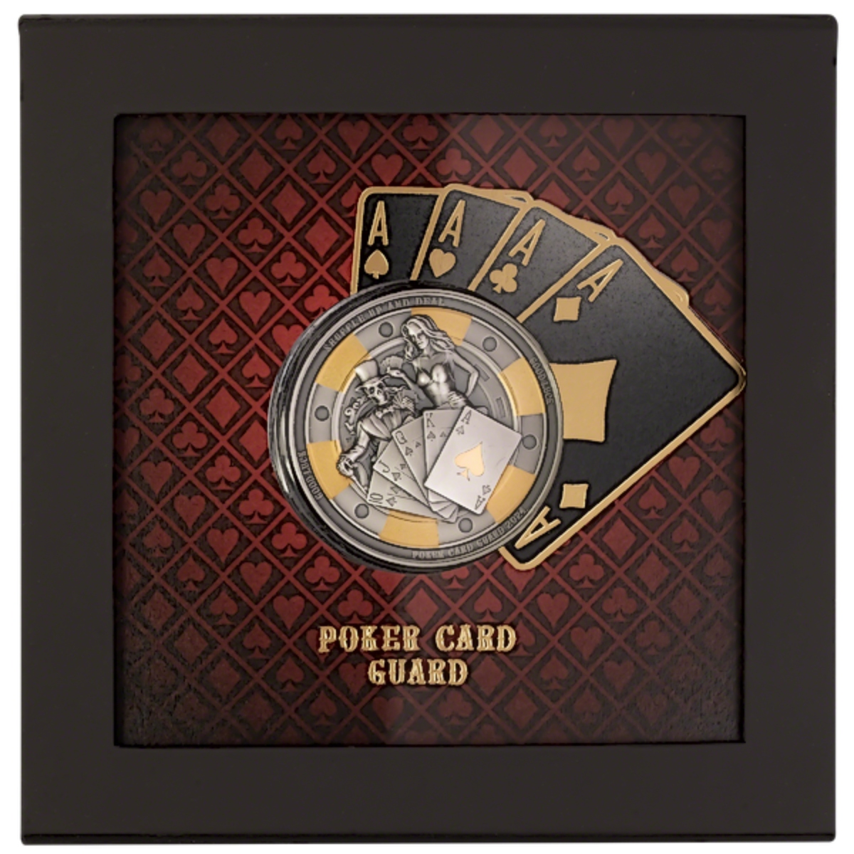 Picture of 2024 Palau Poker Card Guard  1 oz Antique Silver Coin - 30586
