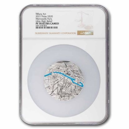 Picture of 2023 Paris Tiffany Art Metropolis 3 oz Silver NGC PF70 UC Coin