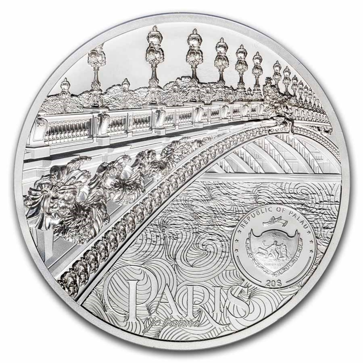 Picture of 2023 Paris Tiffany Art Metropolis 3 oz Silver NGC PF70 UC Coin