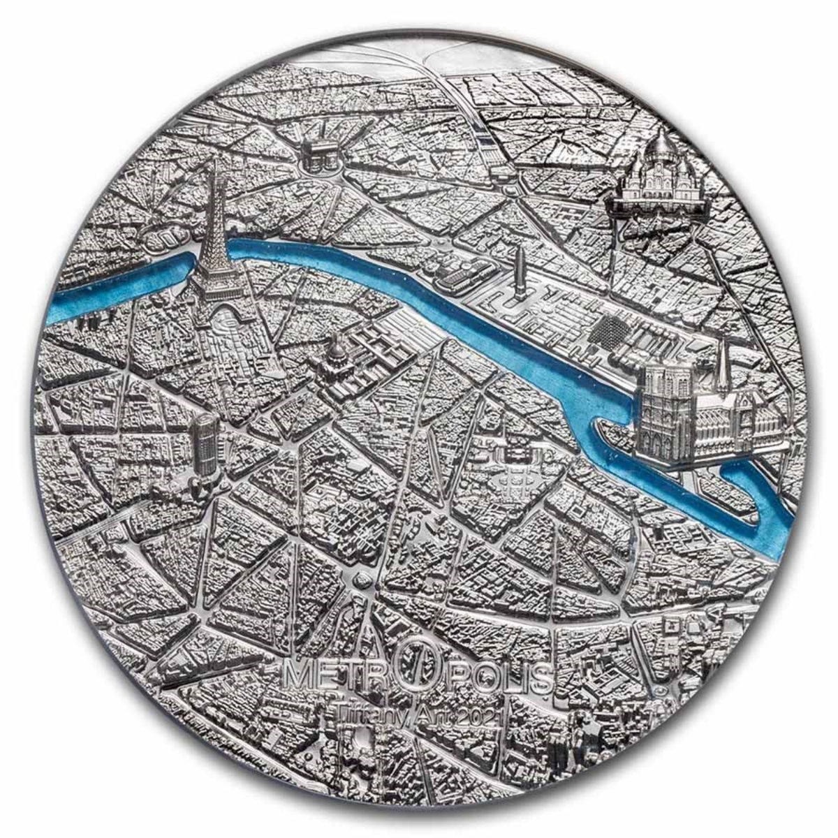 Picture of 2023 Paris Tiffany Art Metropolis 3 oz Silver NGC PF70 UC Coin
