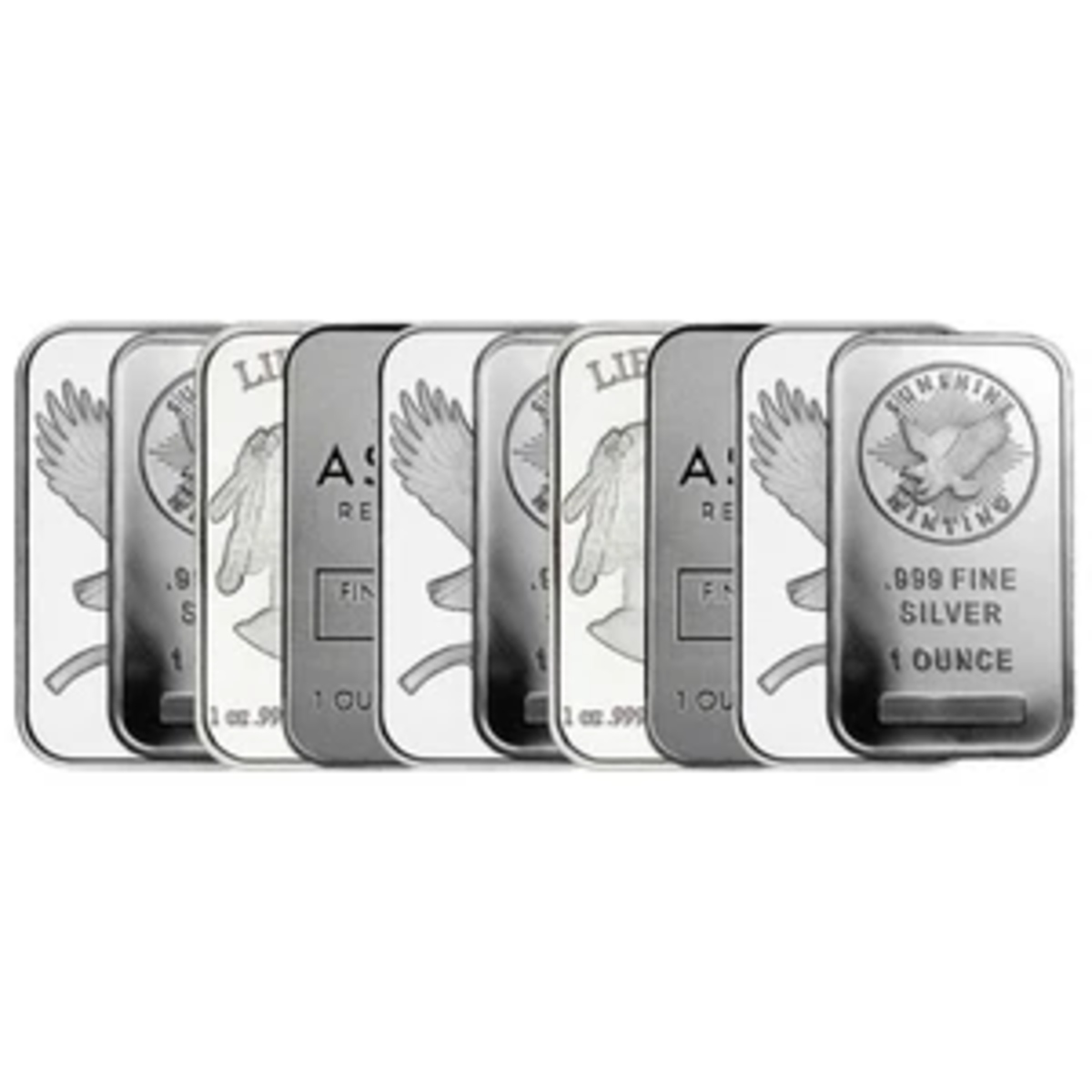 Picture of 1 oz .999 Fine Silver Bar Random Mint - Circulated
