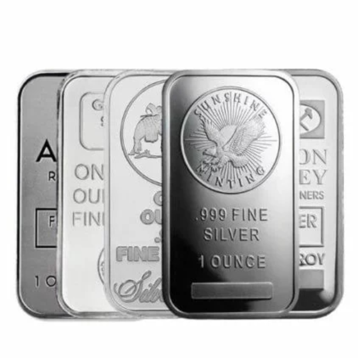 Picture of 1 oz .999 Fine Silver Bar Random Mint - Circulated