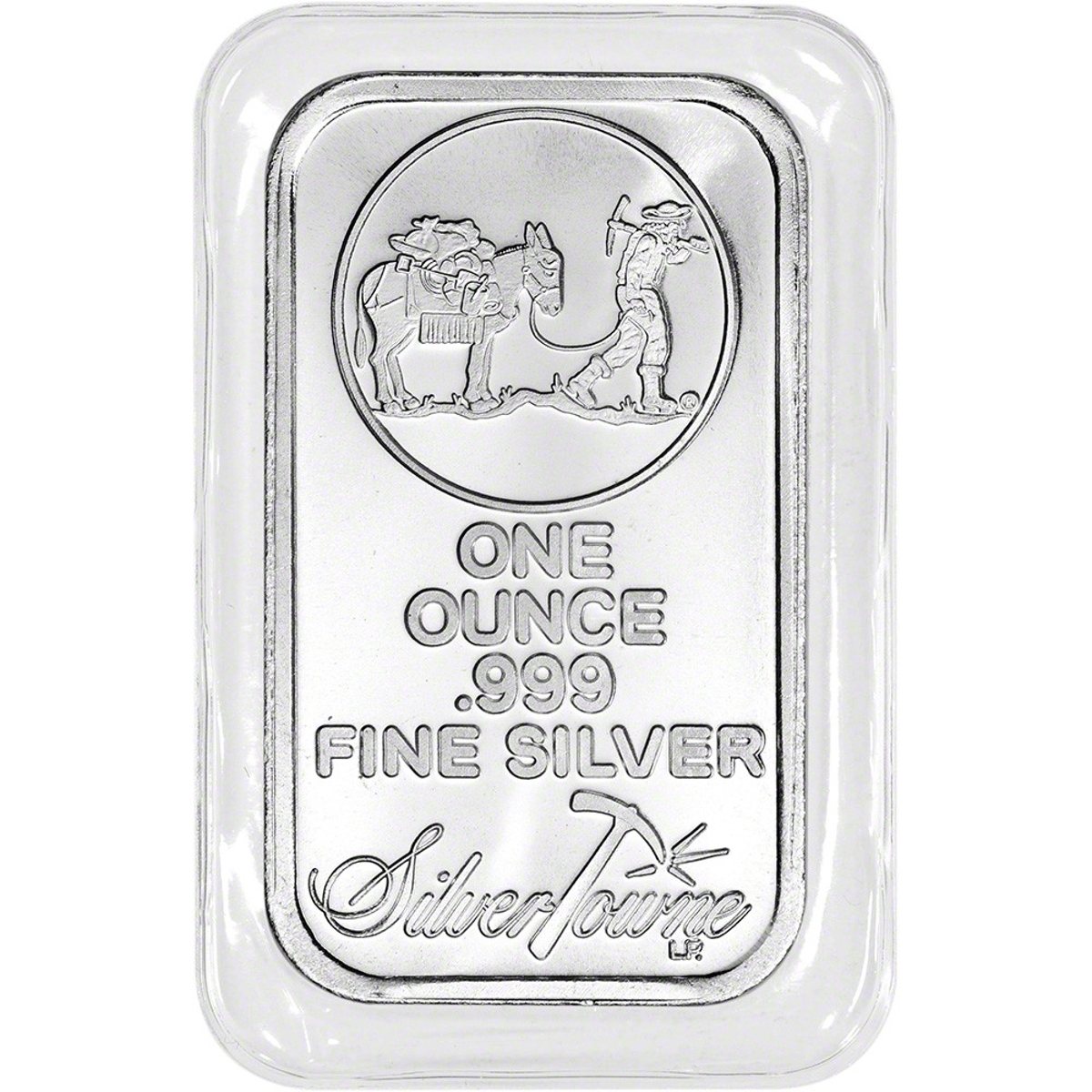 Picture of SilverTowne Trademark Prospector Design 1 oz Silver Bar - Sealed, Slightly Toned