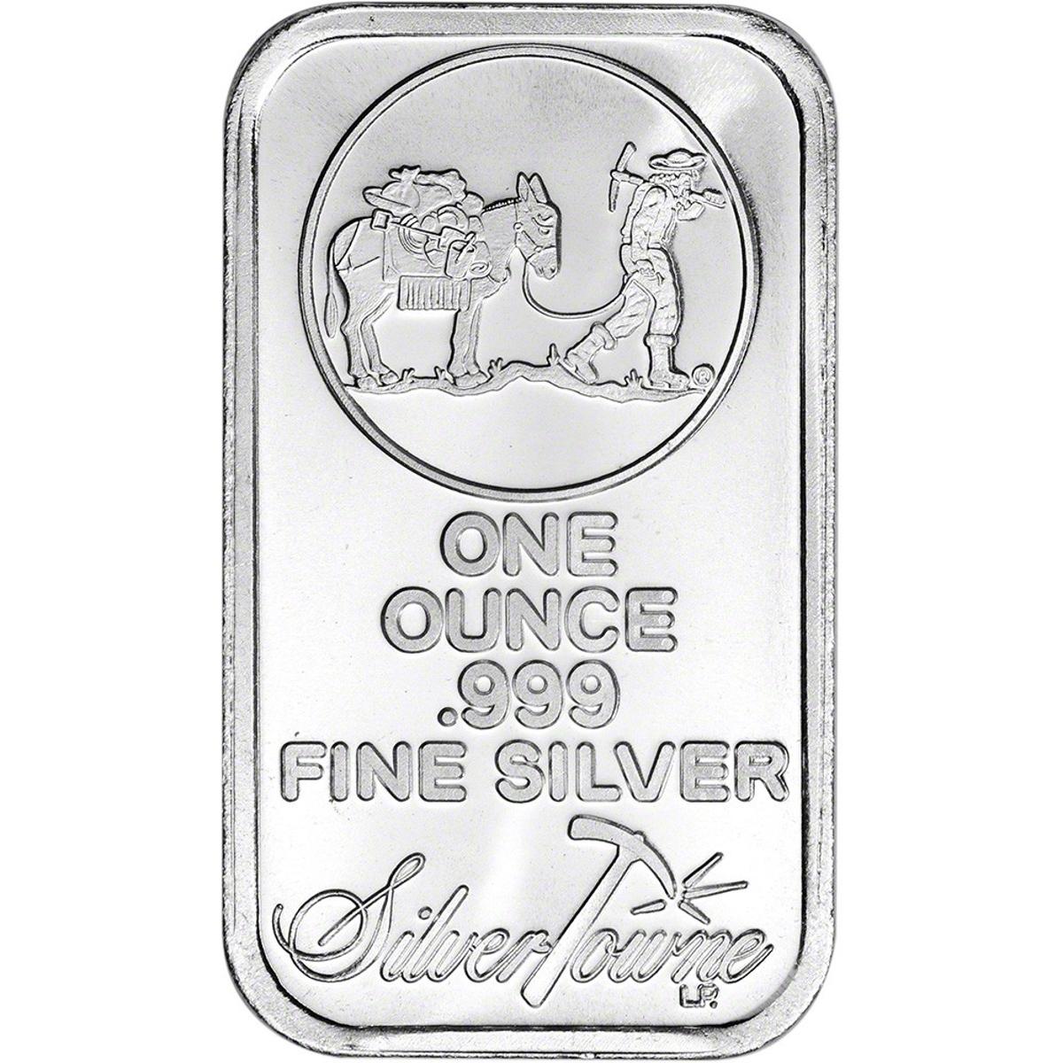 Picture of SilverTowne Trademark Prospector Design 1 oz Silver Bar - Sealed, Slightly Toned