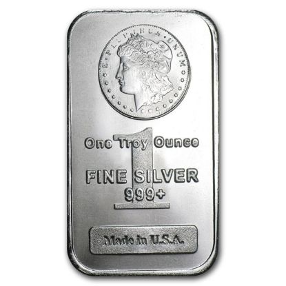 Picture of Morgan Design 1 oz Silver Bar - Circulated, Toned