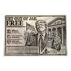 Picture of Get Out of Jail Free Pass 1 oz Silver Bar Antique Finish - In  Mylar Sleeve