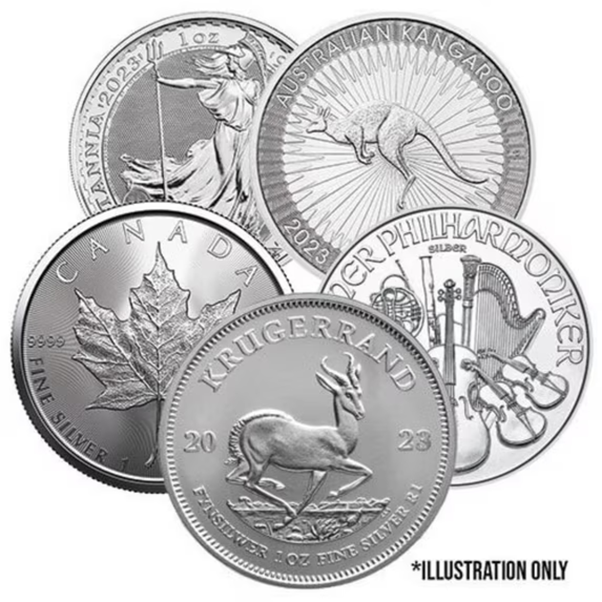 Picture of 1 oz Circulated .999 Fine Silver Round (Random Year & Condition)