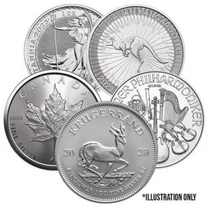 Picture of 1 oz Circulated .999 Fine Silver Round (Random Year & Condition)