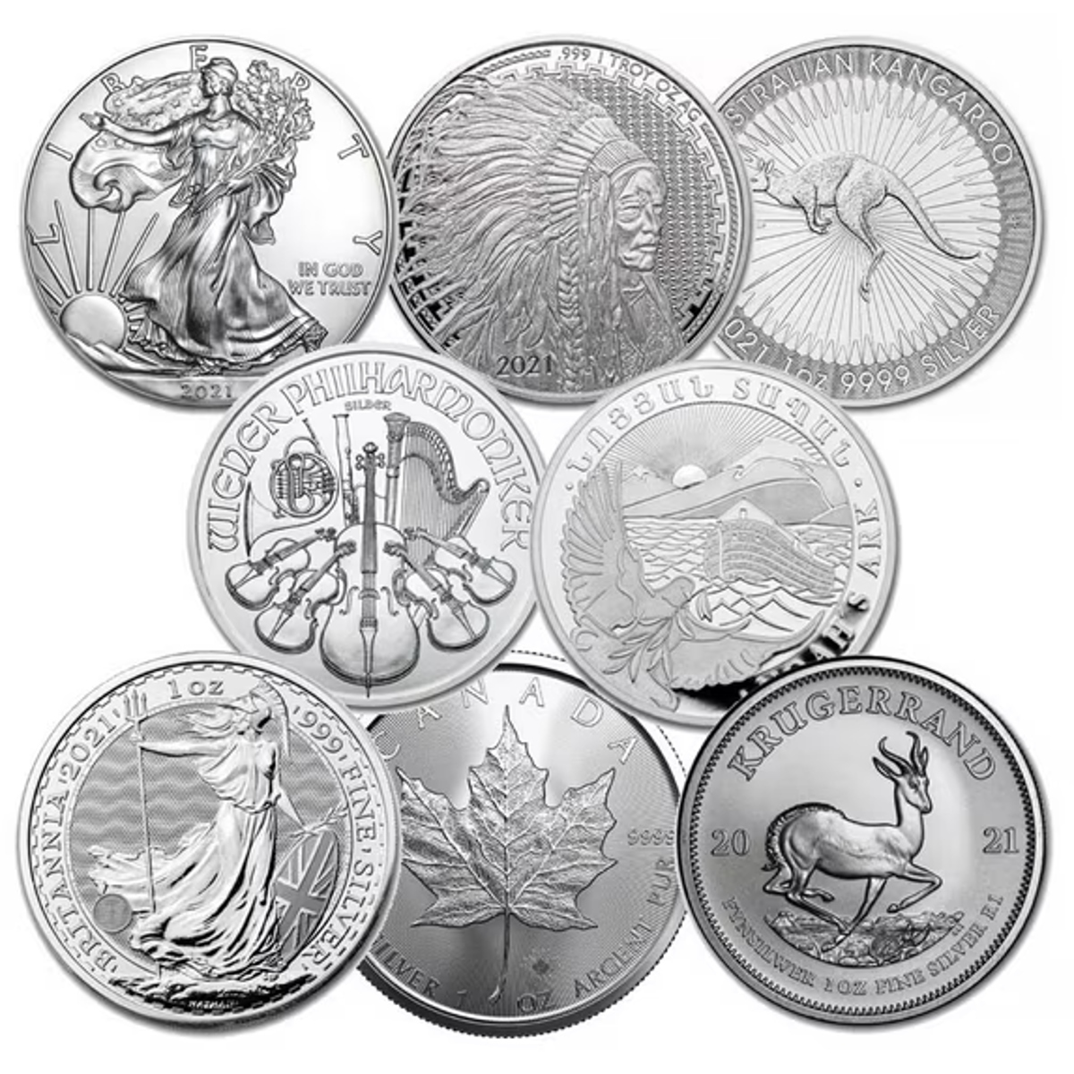 Picture of 1 oz Circulated .999 Fine Silver Round (Random Year & Condition)
