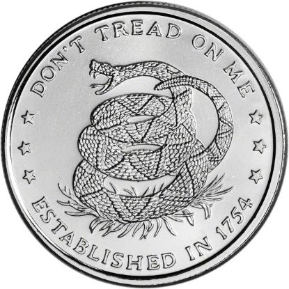Picture of Cut Saw Mint Don't Tread on Me 1 oz Silver Round - Circulated