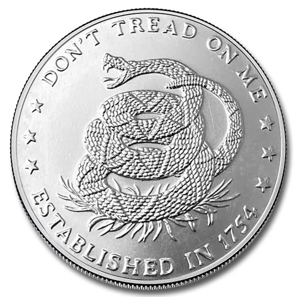 Picture of Cut Saw Mint Don't Tread on Me 1 oz Silver Round - Circulated