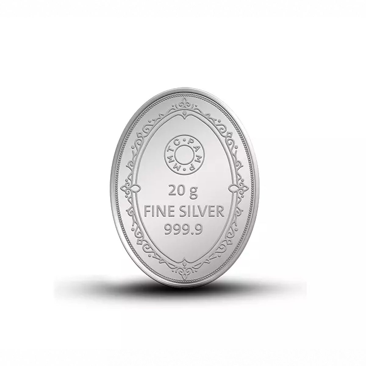 Picture of MMTC-Pamp King Oval Shaped 20 Gram Silver Coin - In Assay Card