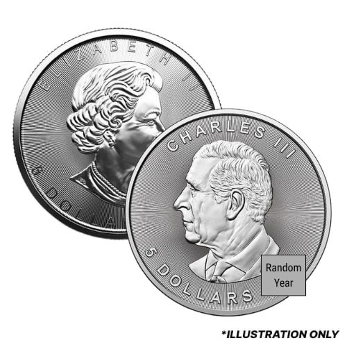 Picture of Royal Canadian Mint Maple Leaf 1 oz Silver Coin - Random Year