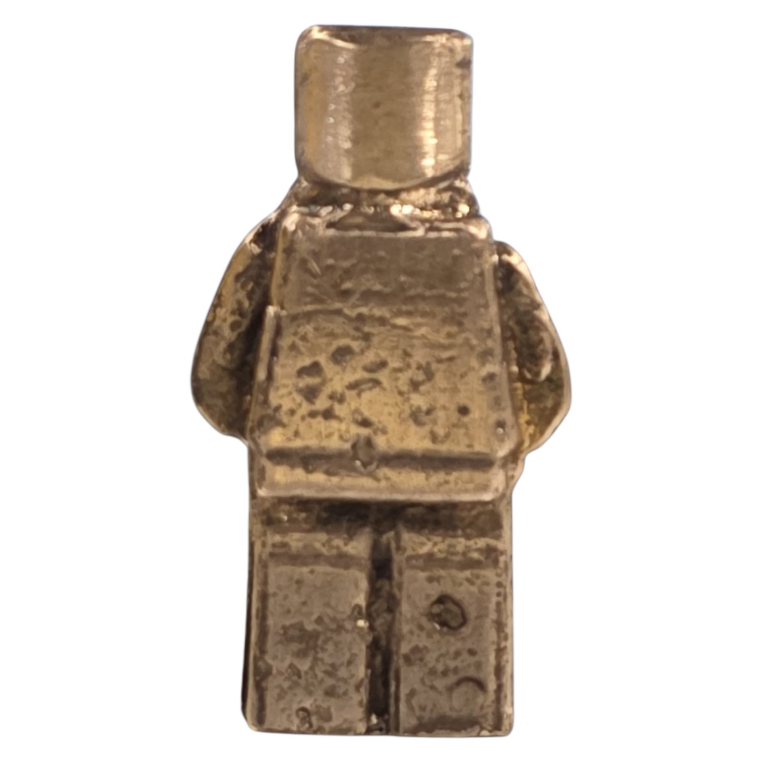 Picture of Robot Block Character Hand Poured 1.5 oz Silver Figurine