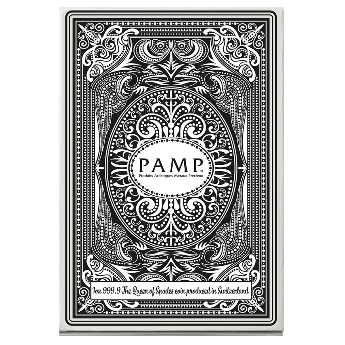 Picture of 2026 PAMP Queen of Spades Shaped 1 Oz Silver Coin Serial #888