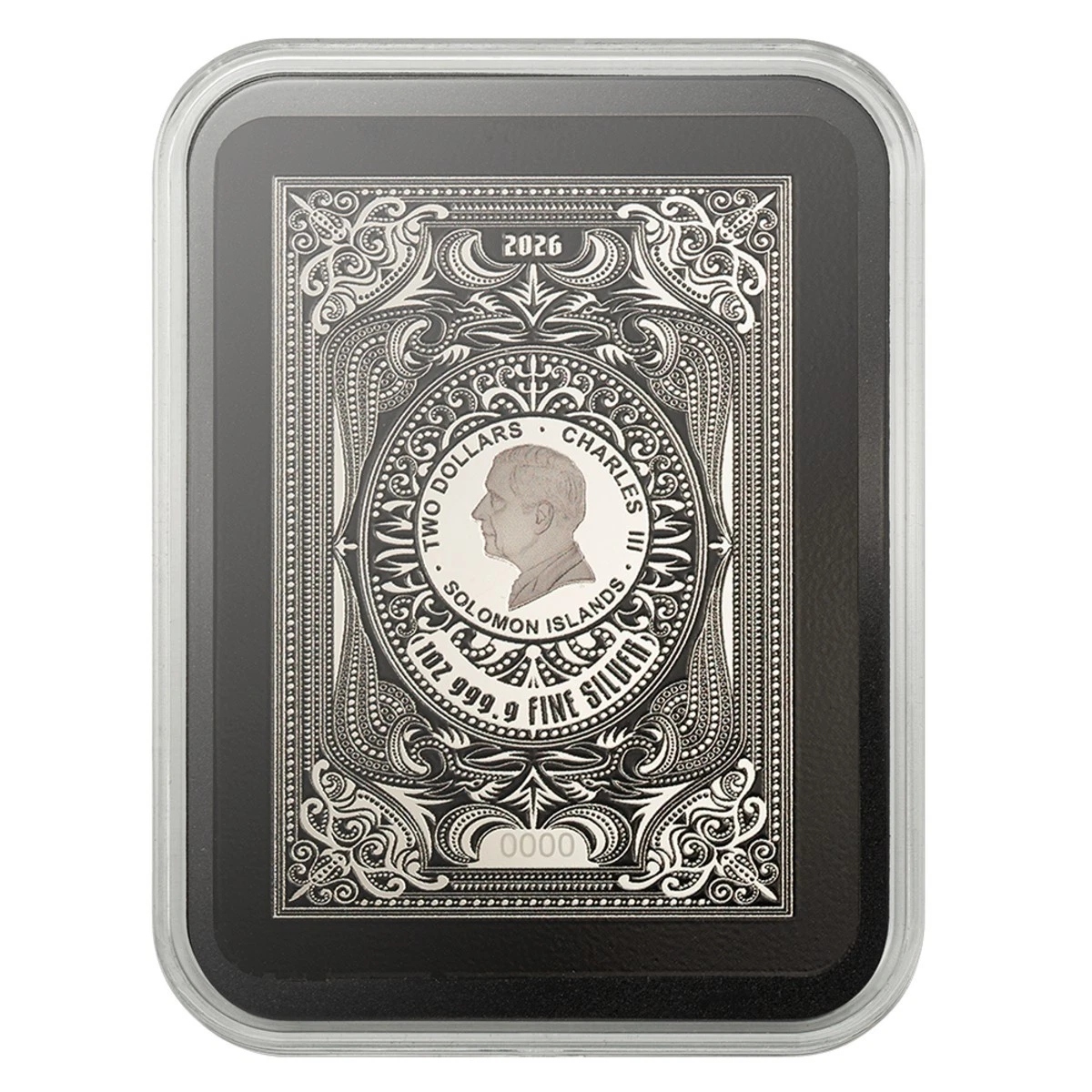 Picture of 2026 PAMP Queen of Spades Shaped  1 Oz Silver Coin