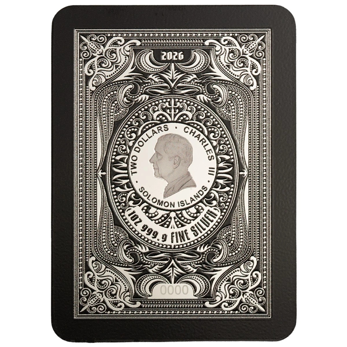 Picture of 2026 PAMP Queen of Spades Shaped  1 Oz Silver Coin