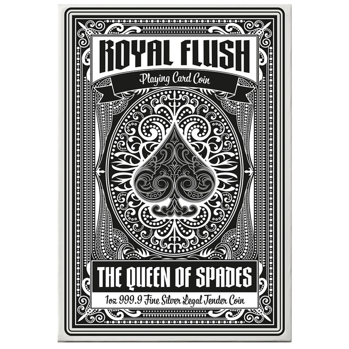 Picture of 2026 PAMP Queen of Spades Shaped  1 Oz Silver Coin