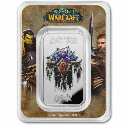 Picture of World Of Warcraft Horde 1 oz Colorized Silver Bar - In TEP