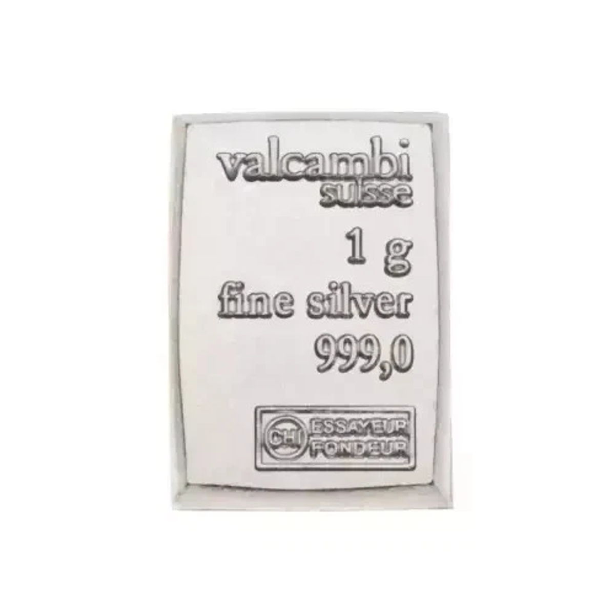 Picture of Valcambi Suisse 5 x 1 Gram Silver Bars from CombiBar – 999 Fine Silver –No Assay