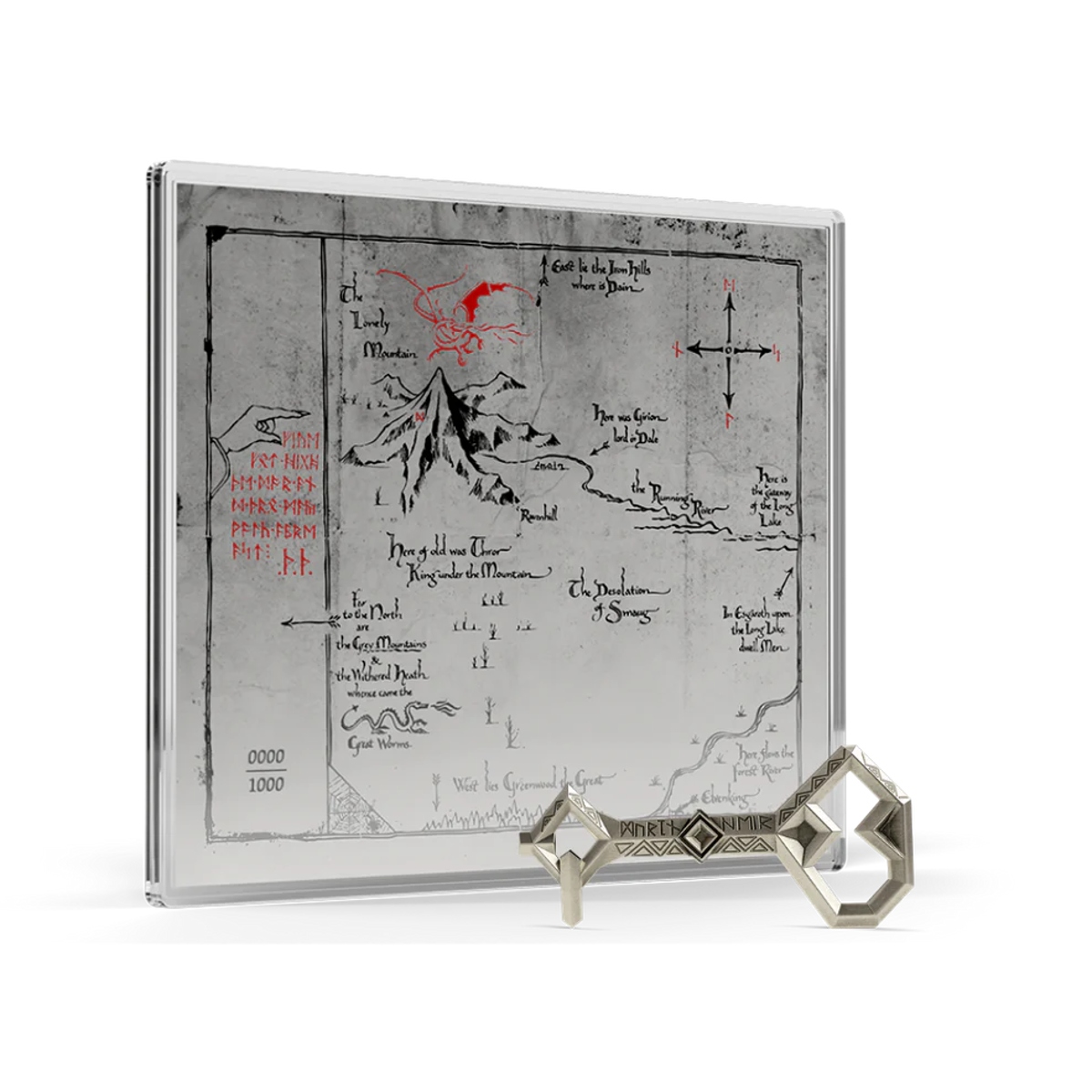 Picture of 2026 Agoro The Hobbit - Thorin's Map & Key 3/4 oz Silver + 5 g Silver Foil Set