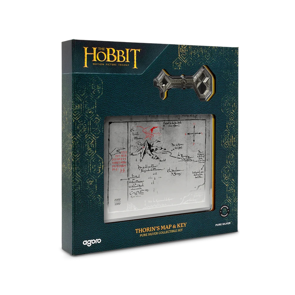 Picture of 2026 Agoro The Hobbit - Thorin's Map & Key 3/4 oz Silver + 5 g Silver Foil Set