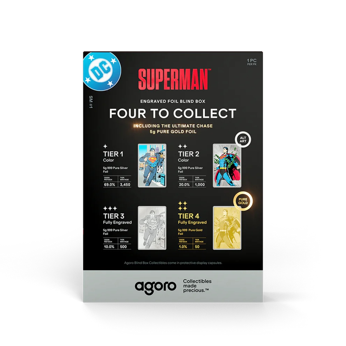 Picture of 2026 Agoro Superman - Blind Box 5 Gram Silver Foil Blind Box