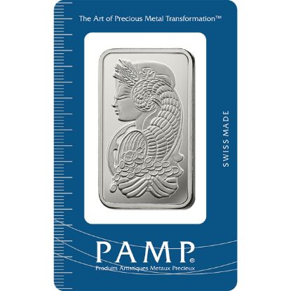 Picture of Pamp Suisse Lady Fortuna 1 oz Silver Bar - In Assay Card
