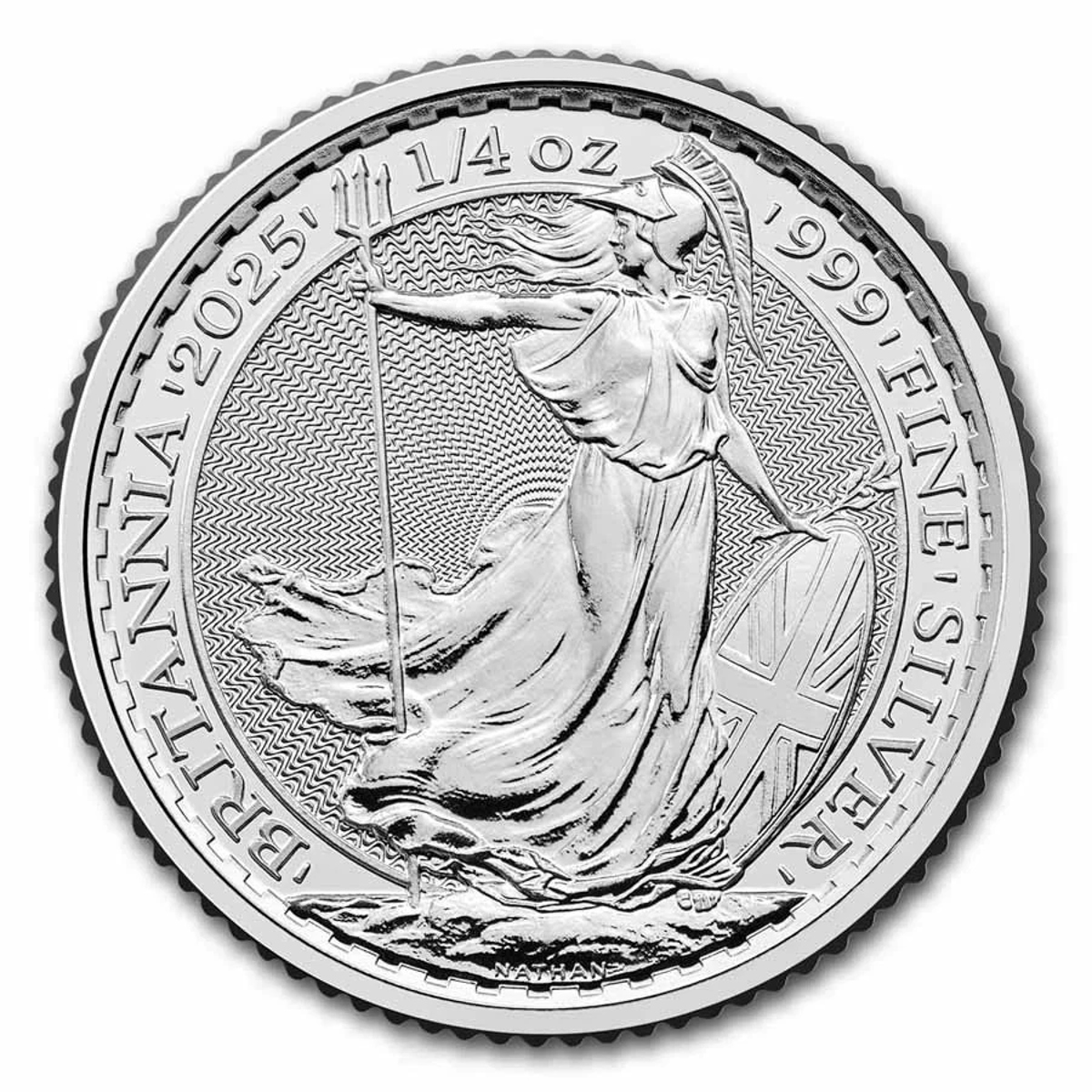Picture of 2025 Royal Mint Great Britain Britannia 1/4 oz Silver Coin - BU