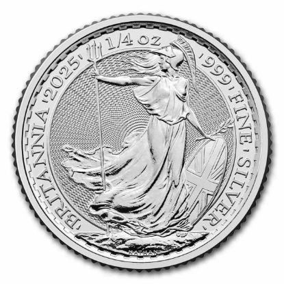 Picture of 2025 Royal Mint Great Britain Britannia 1/4 oz Silver Coin - BU