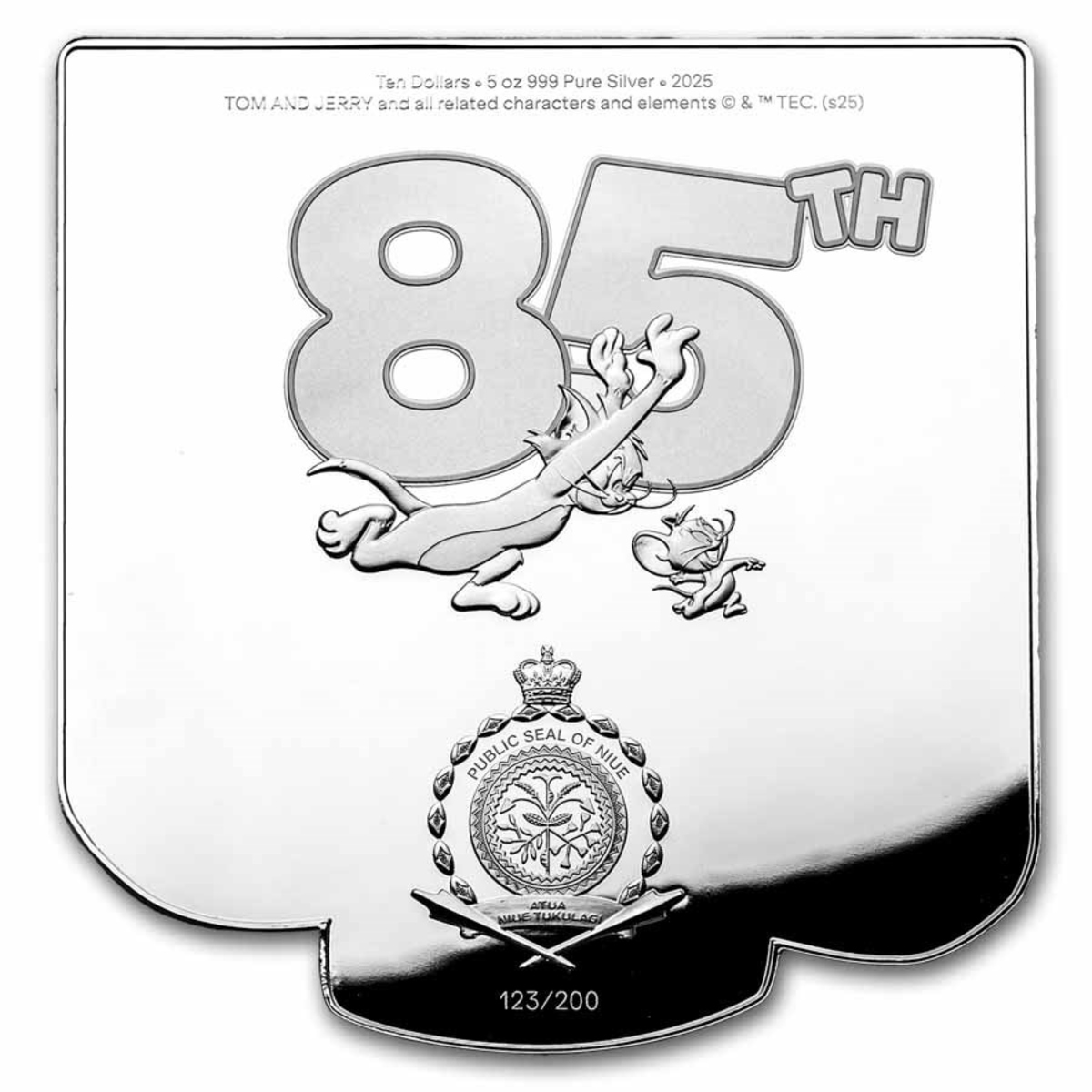 Picture of 2025 Niue Tom & Jerry 85th Anniversary 5 oz .999 Fine Silver Coin 