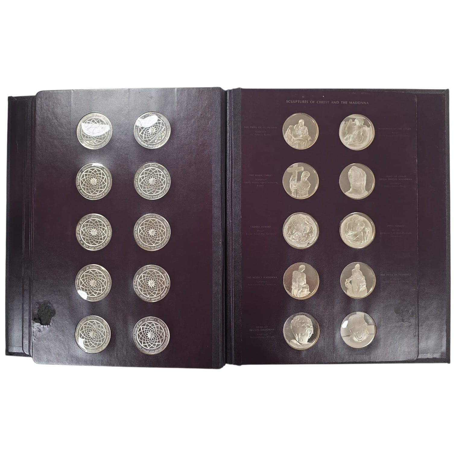 Picture of Franklin Mint The Genius of Michelangelo Complete 60 Sterling Silver Medal Set