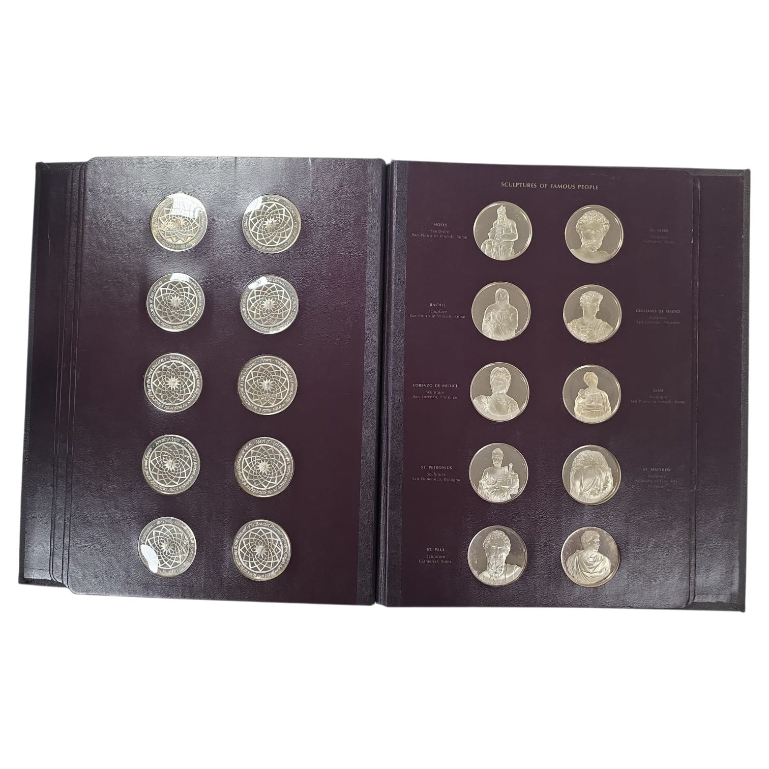 Picture of Franklin Mint The Genius of Michelangelo Complete 60 Sterling Silver Medal Set