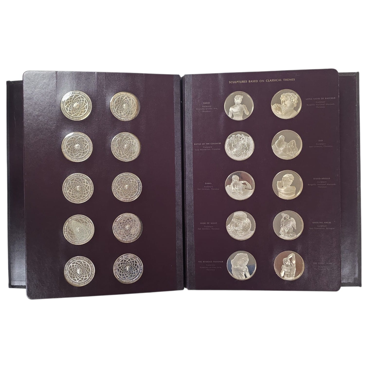 Picture of Franklin Mint The Genius of Michelangelo Complete 60 Sterling Silver Medal Set