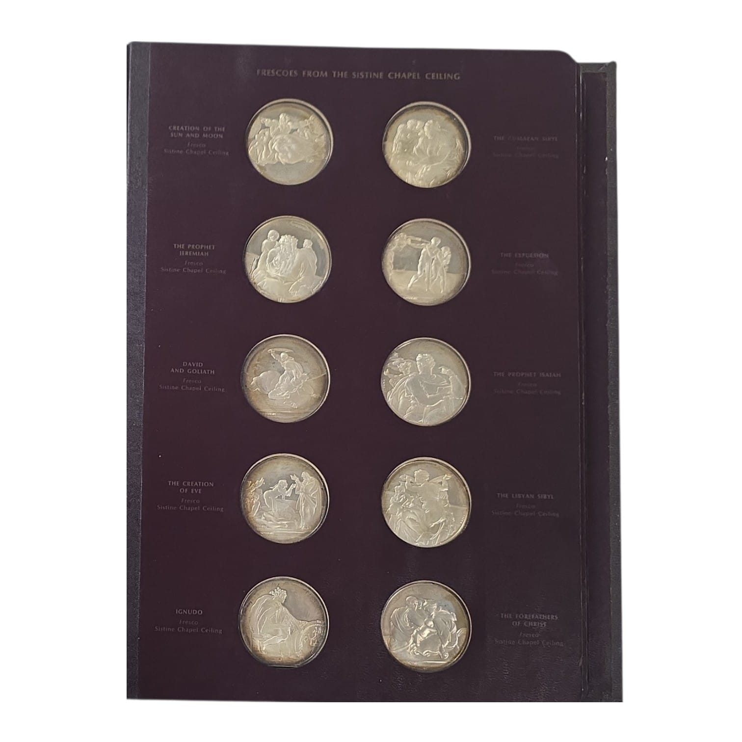 Picture of Franklin Mint The Genius of Michelangelo Complete 60 Sterling Silver Medal Set