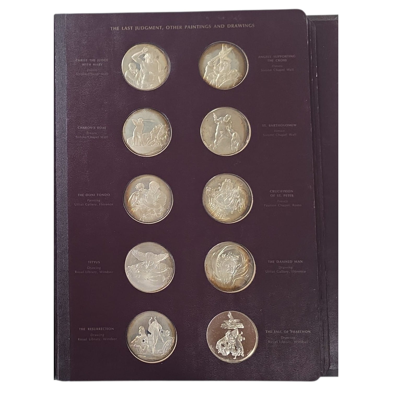 Picture of Franklin Mint The Genius of Michelangelo Complete 60 Sterling Silver Medal Set