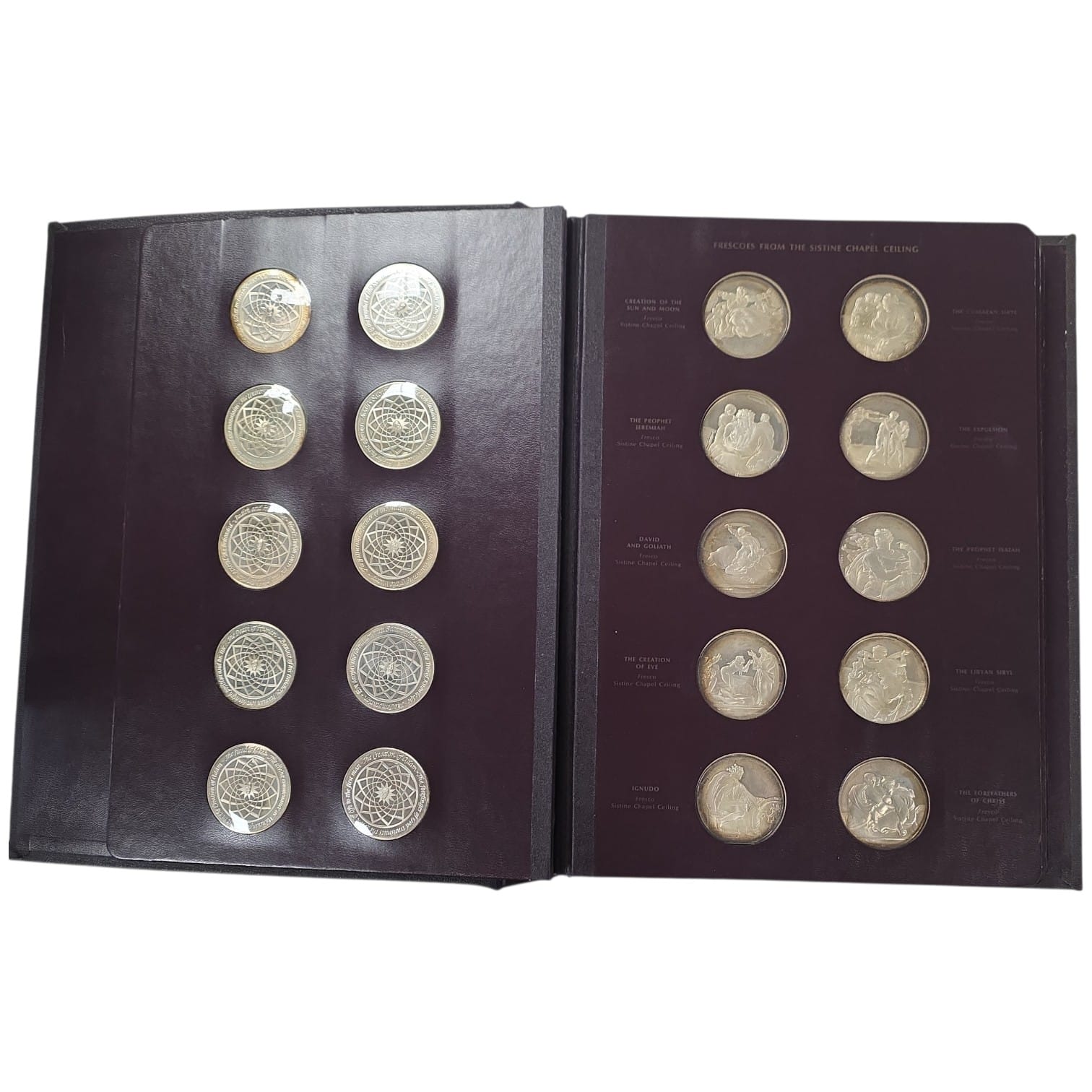 Picture of Franklin Mint The Genius of Michelangelo Complete 60 Sterling Silver Medal Set