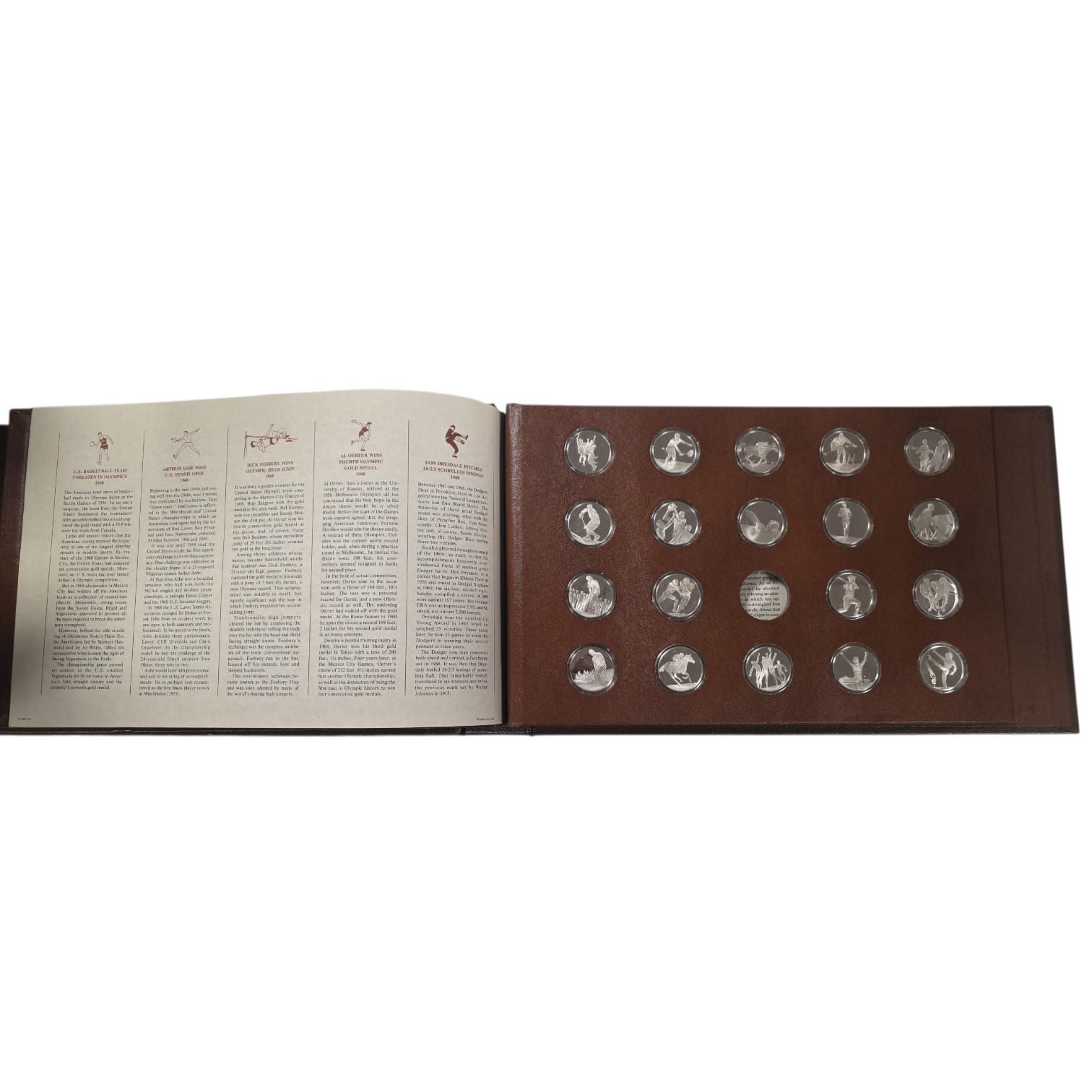 Picture of 1977 Franklin Mint 100 Greatest Events American Sports 98 Sterling Silver Coins