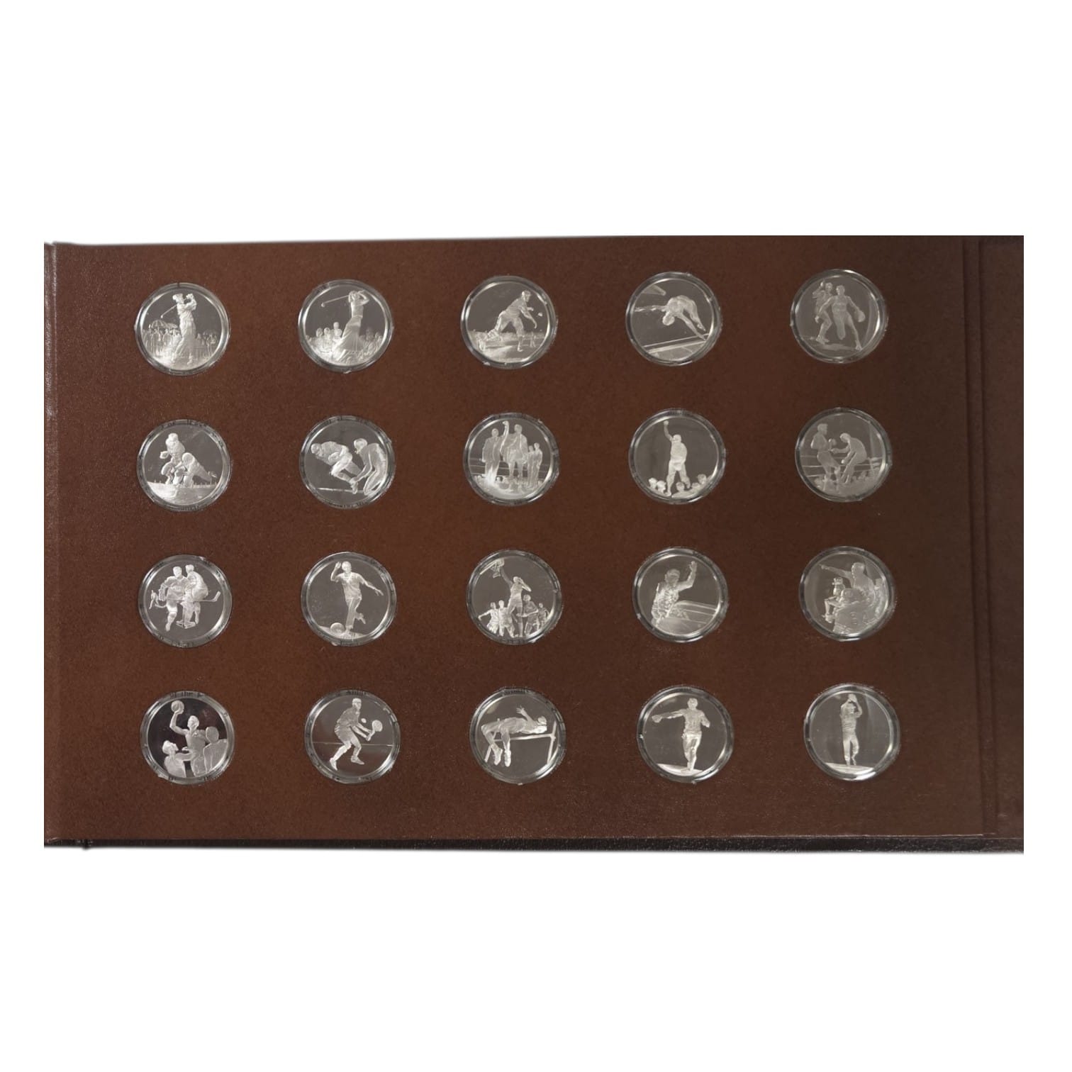 Picture of 1977 Franklin Mint 100 Greatest Events American Sports 98 Sterling Silver Coins