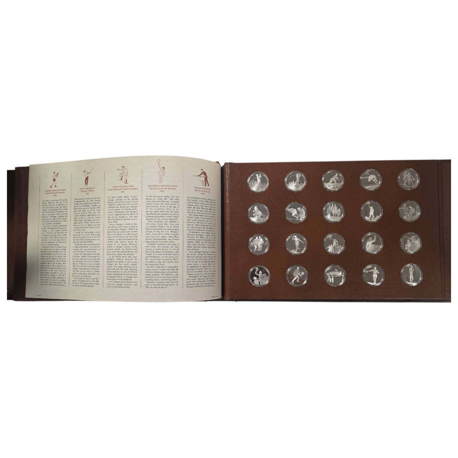 Picture of 1977 Franklin Mint 100 Greatest Events American Sports 98 Sterling Silver Coins