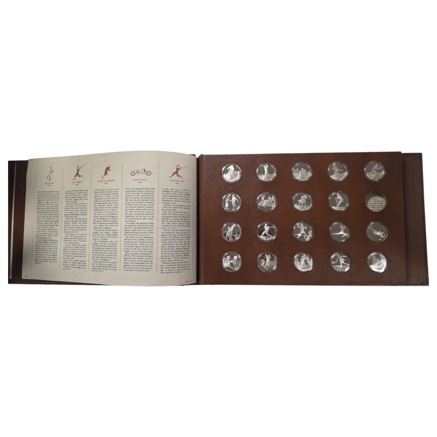 Picture of 1977 Franklin Mint 100 Greatest Events American Sports 98 Sterling Silver Coins