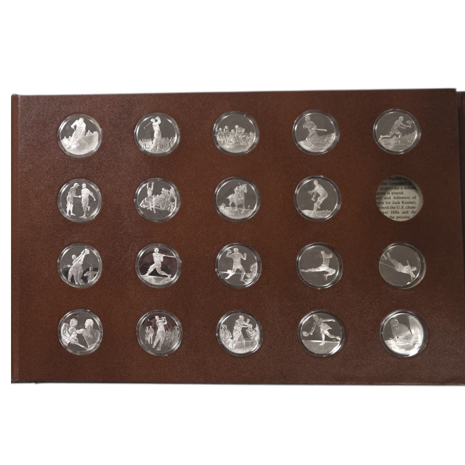 Picture of 1977 Franklin Mint 100 Greatest Events American Sports 98 Sterling Silver Coins