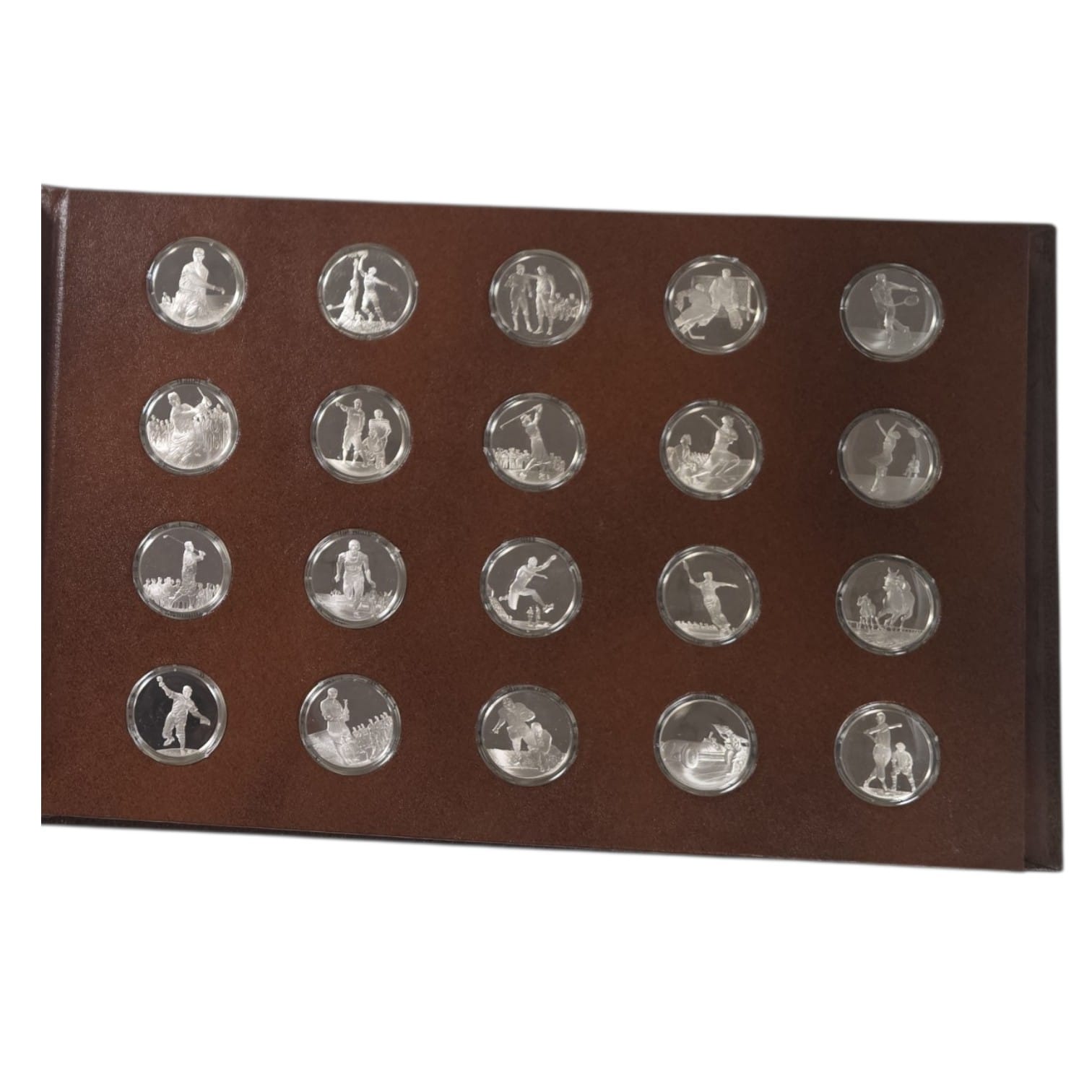 Picture of 1977 Franklin Mint 100 Greatest Events American Sports 98 Sterling Silver Coins