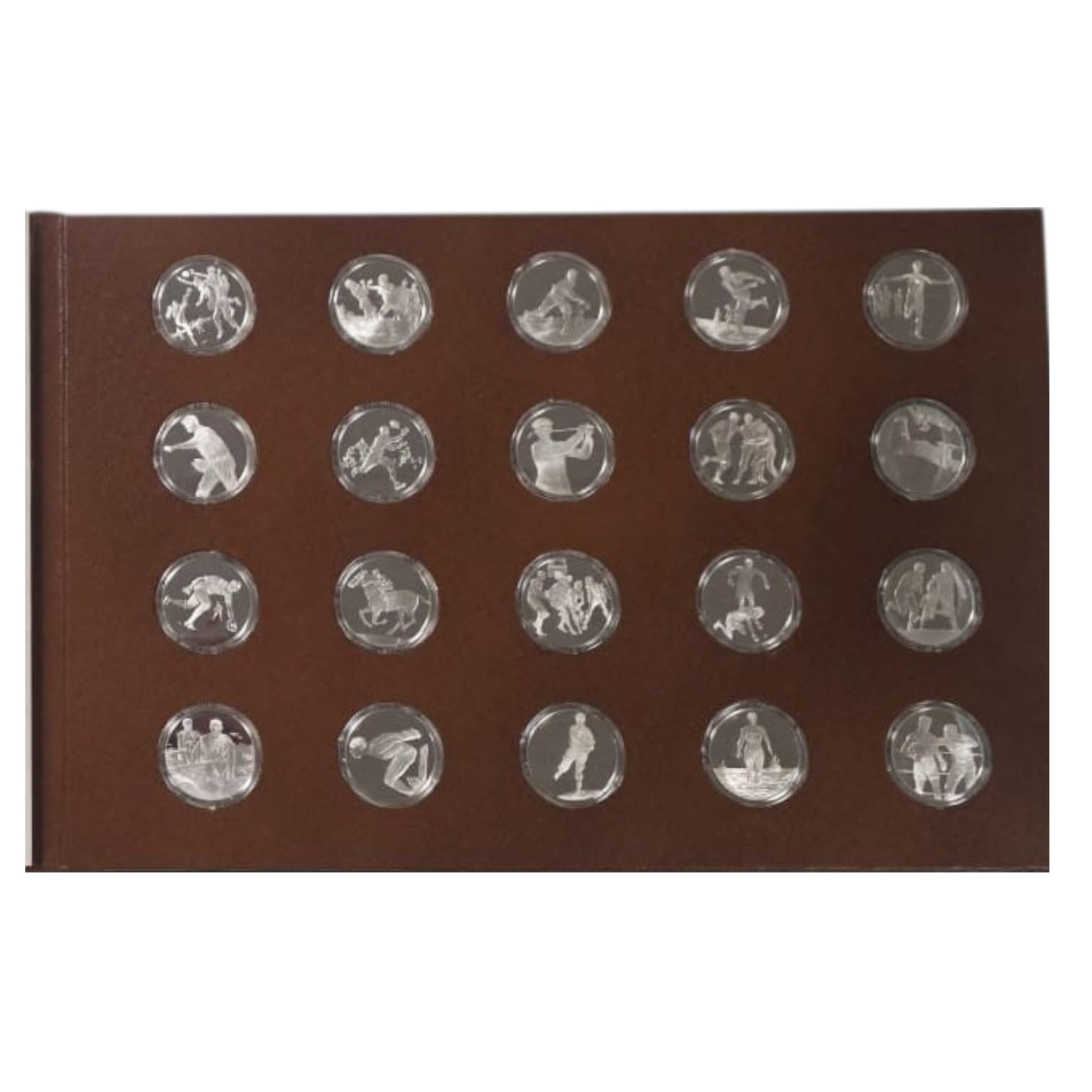 Picture of 1977 Franklin Mint 100 Greatest Events American Sports 98 Sterling Silver Coins