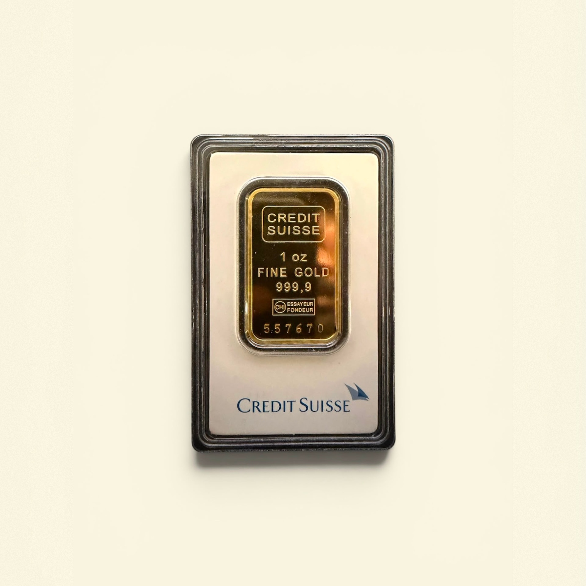 Picture of Credit Suisse 1 oz Gold Bar - In Assay Card
