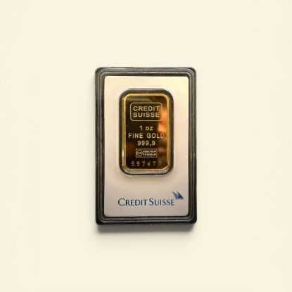 Picture of Credit Suisse 1 oz Gold Bar - In Assay Card