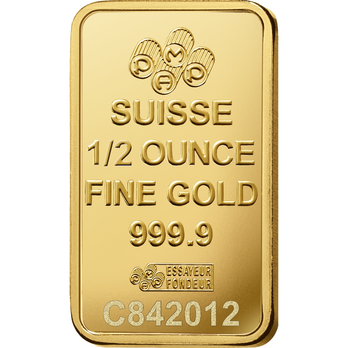 Picture of Pamp Suisse Lady Fortuna 1/2 oz Gold Bar - In Assay Card 