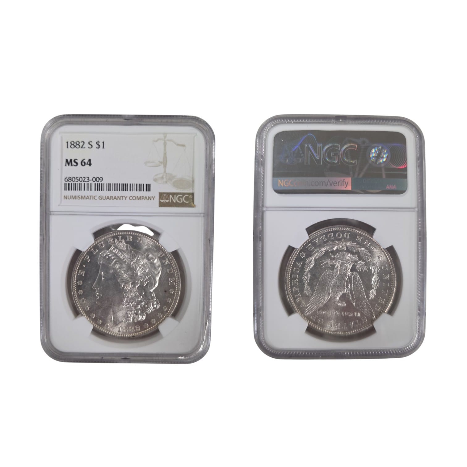 Picture of 1882 S $1 NGC MS64 Morgan Silver Dollar
