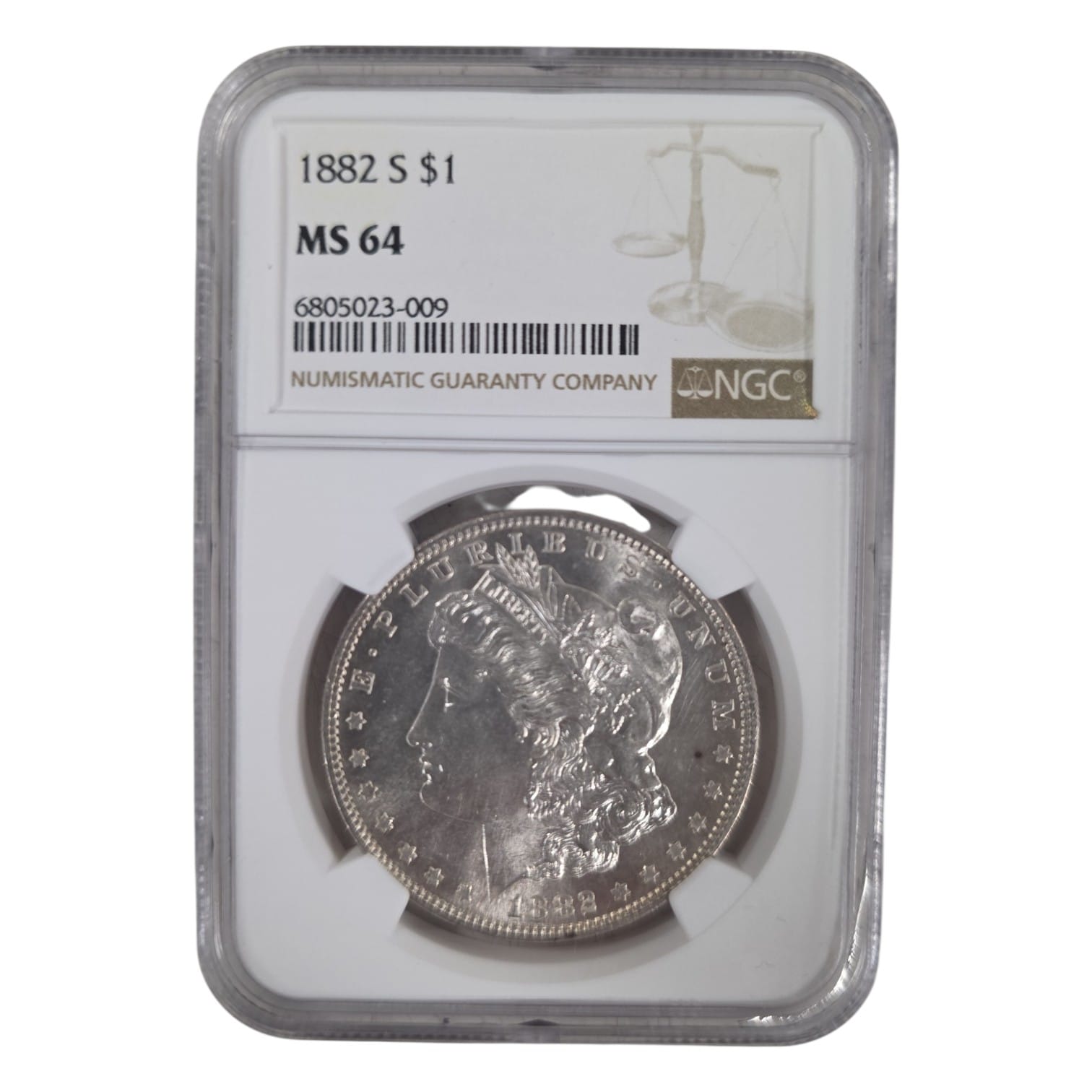 Picture of 1882 S $1 NGC MS64 Morgan Silver Dollar